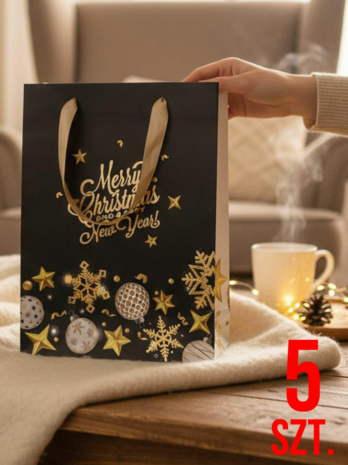 Torby prezentowe świąteczne 5-pak w3