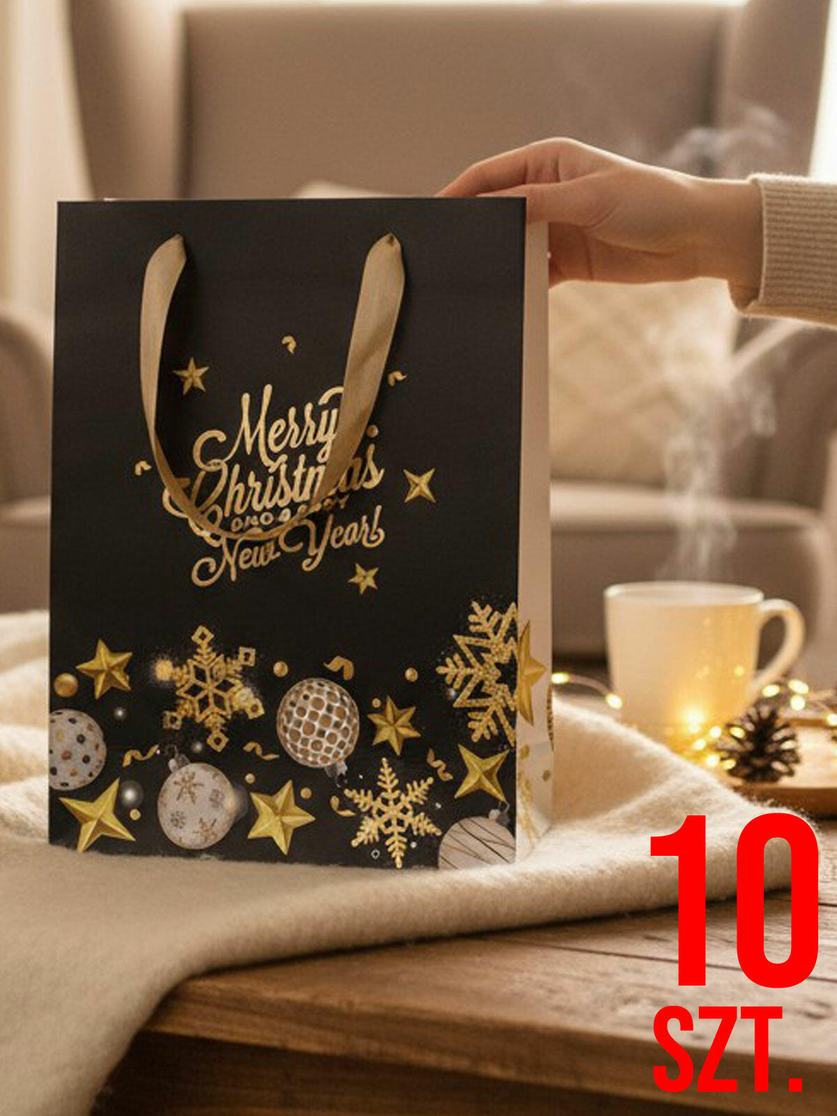 Torby prezentowe świąteczne 10-pak w3