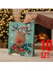 Torba prezentowa z reniferem 10-pak miętowa
