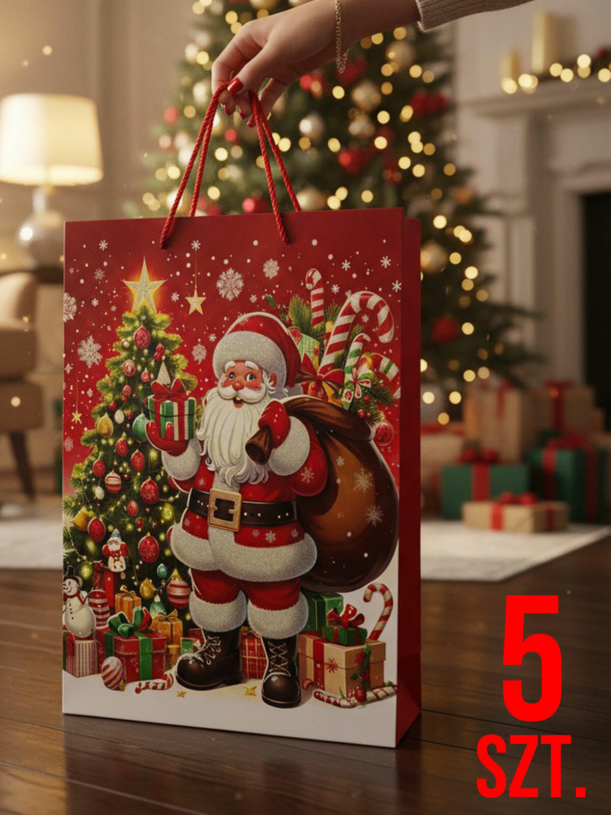 Świąteczna torba prezentowa 5-pak w2