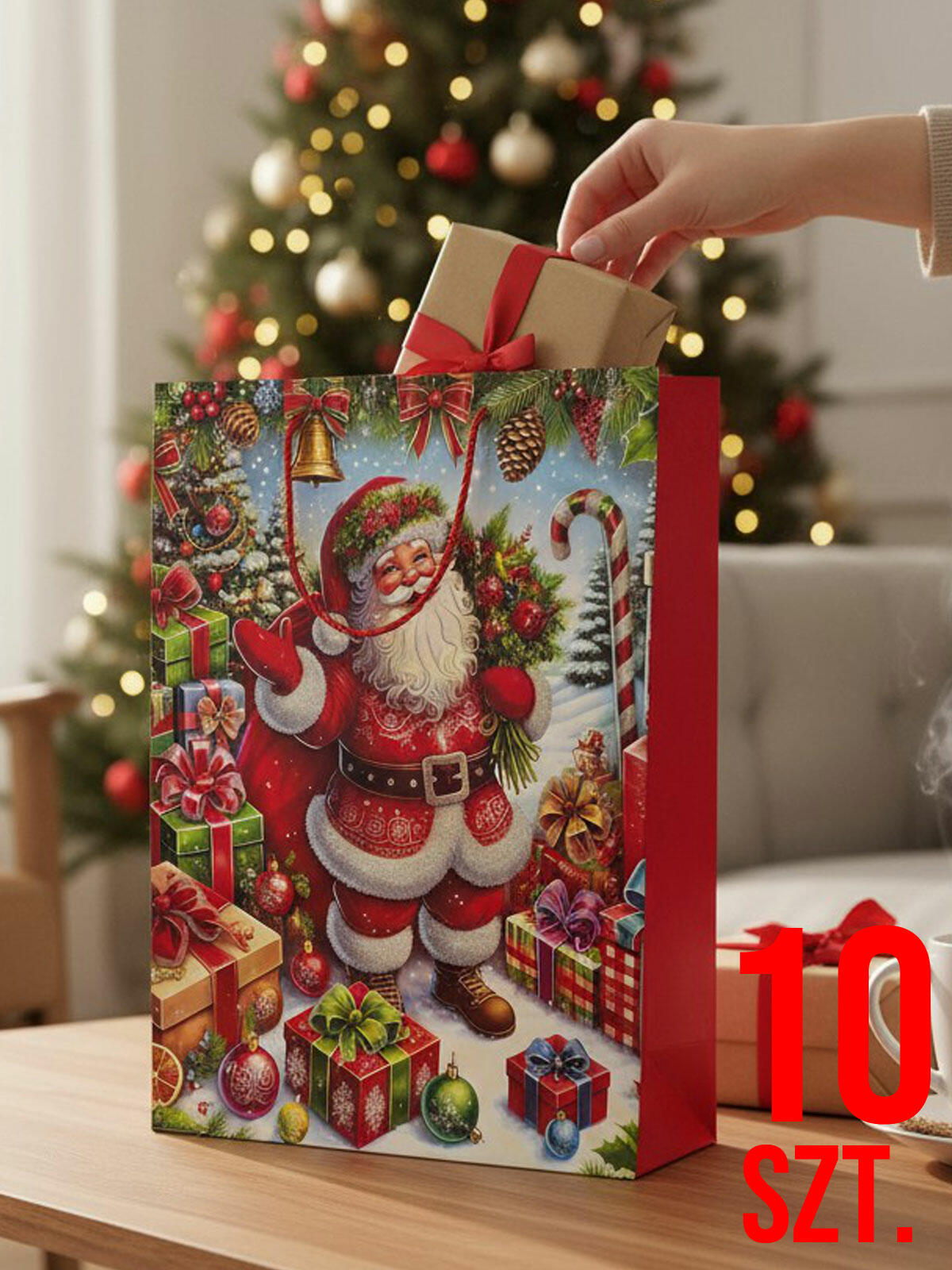 Świąteczna torba prezentowa 10-pak w3