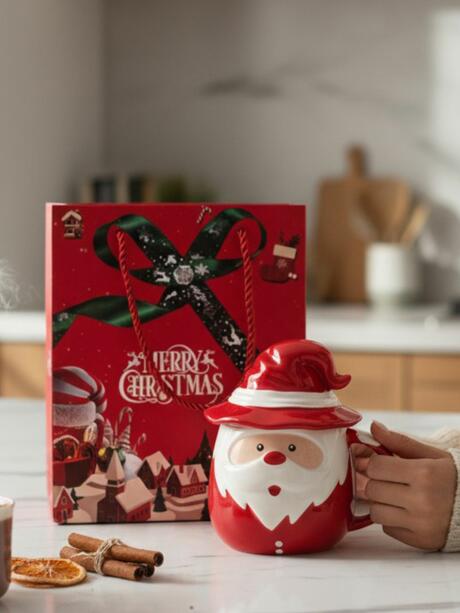 Kubek świąteczny z pokrywką