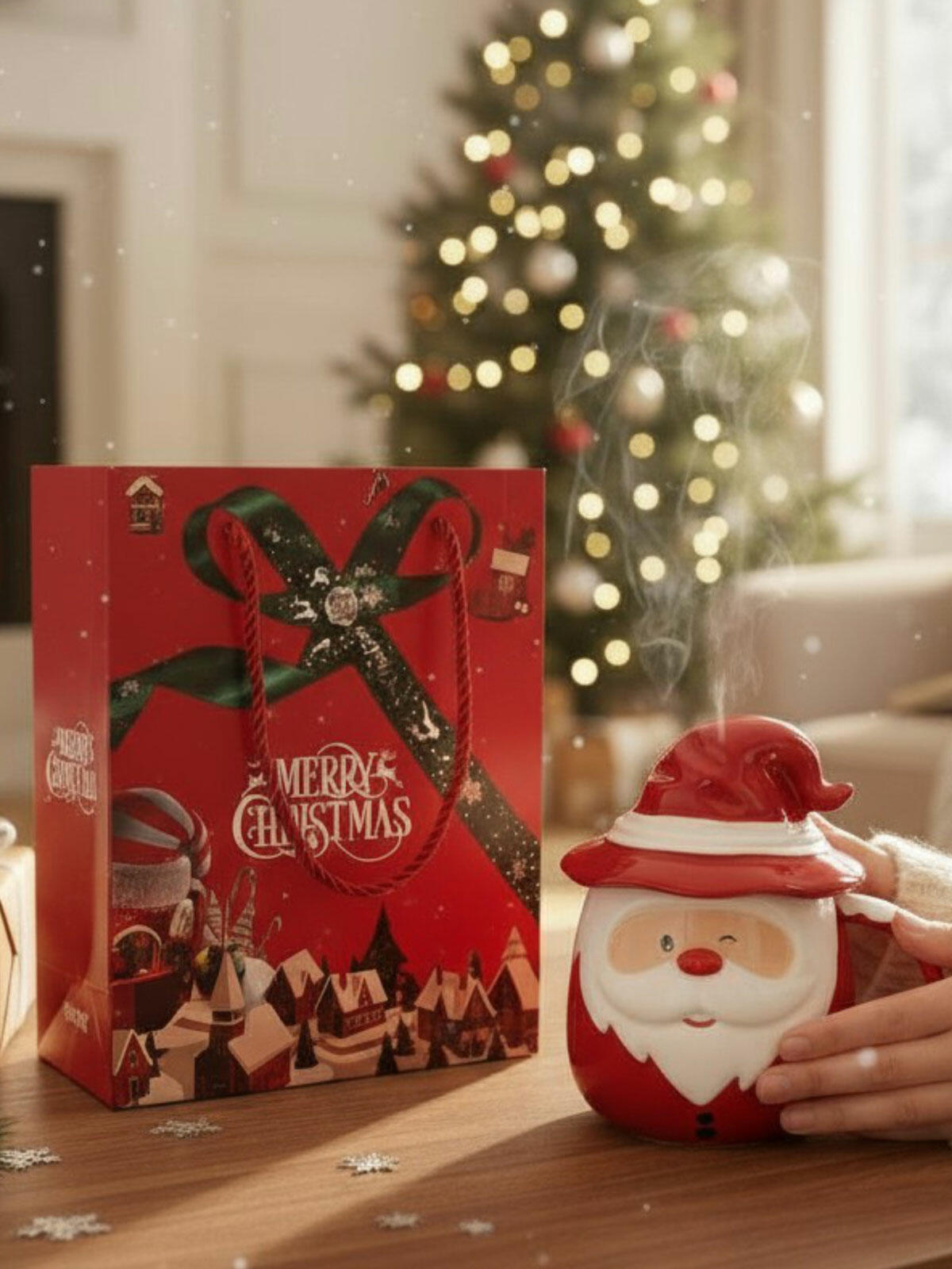 Kubek świąteczny z pokrywką