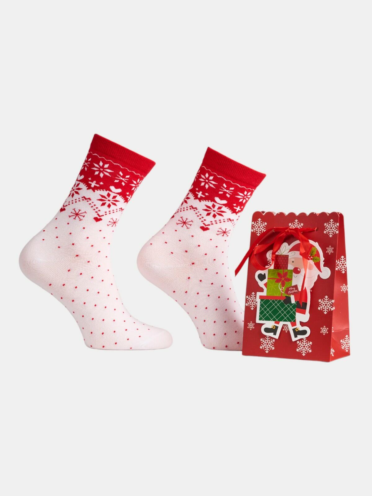 Skarpety świąteczne 35/38 w ozdobnej torebce