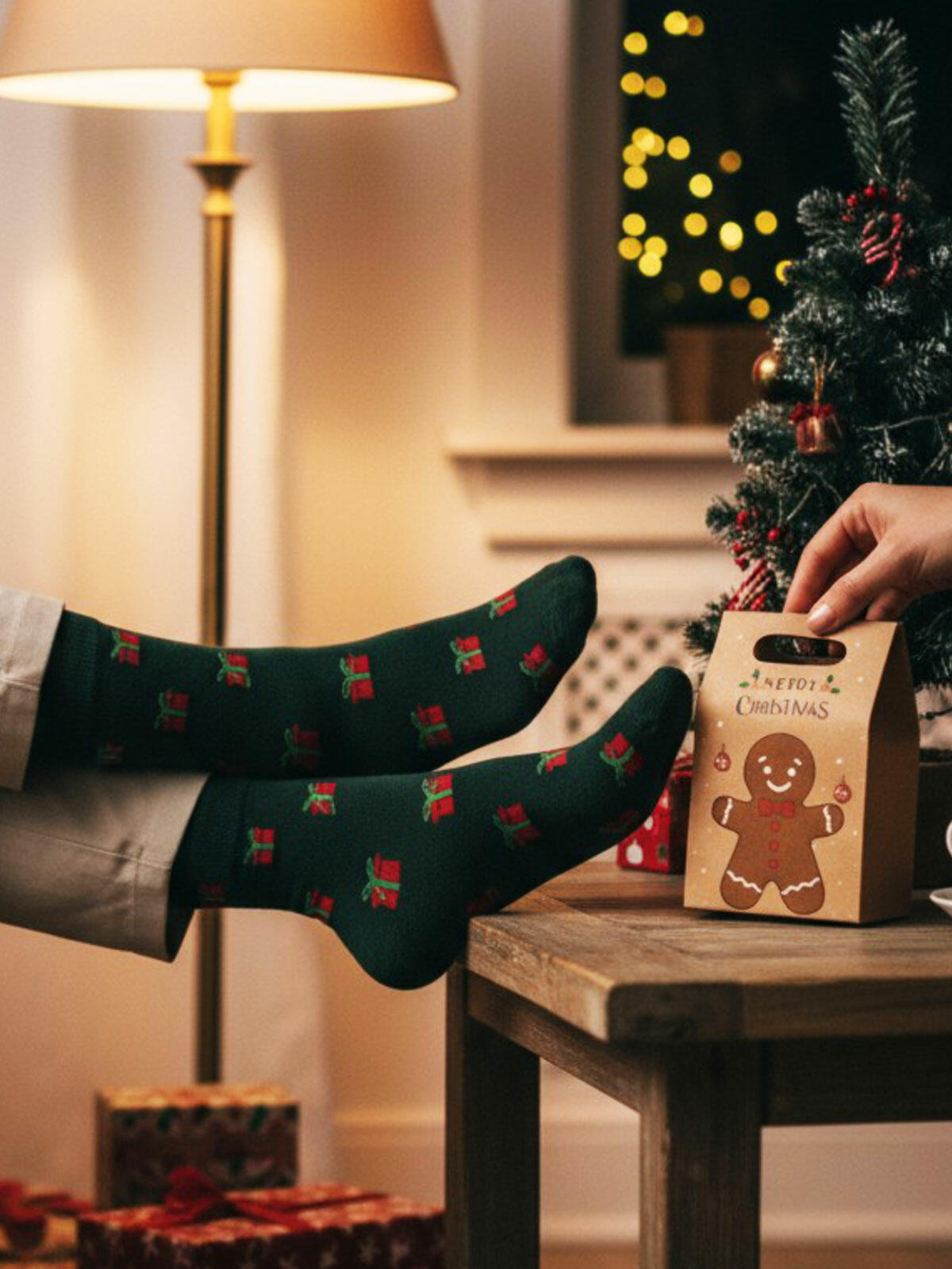 Skarpety świąteczne 43/45 w torebce