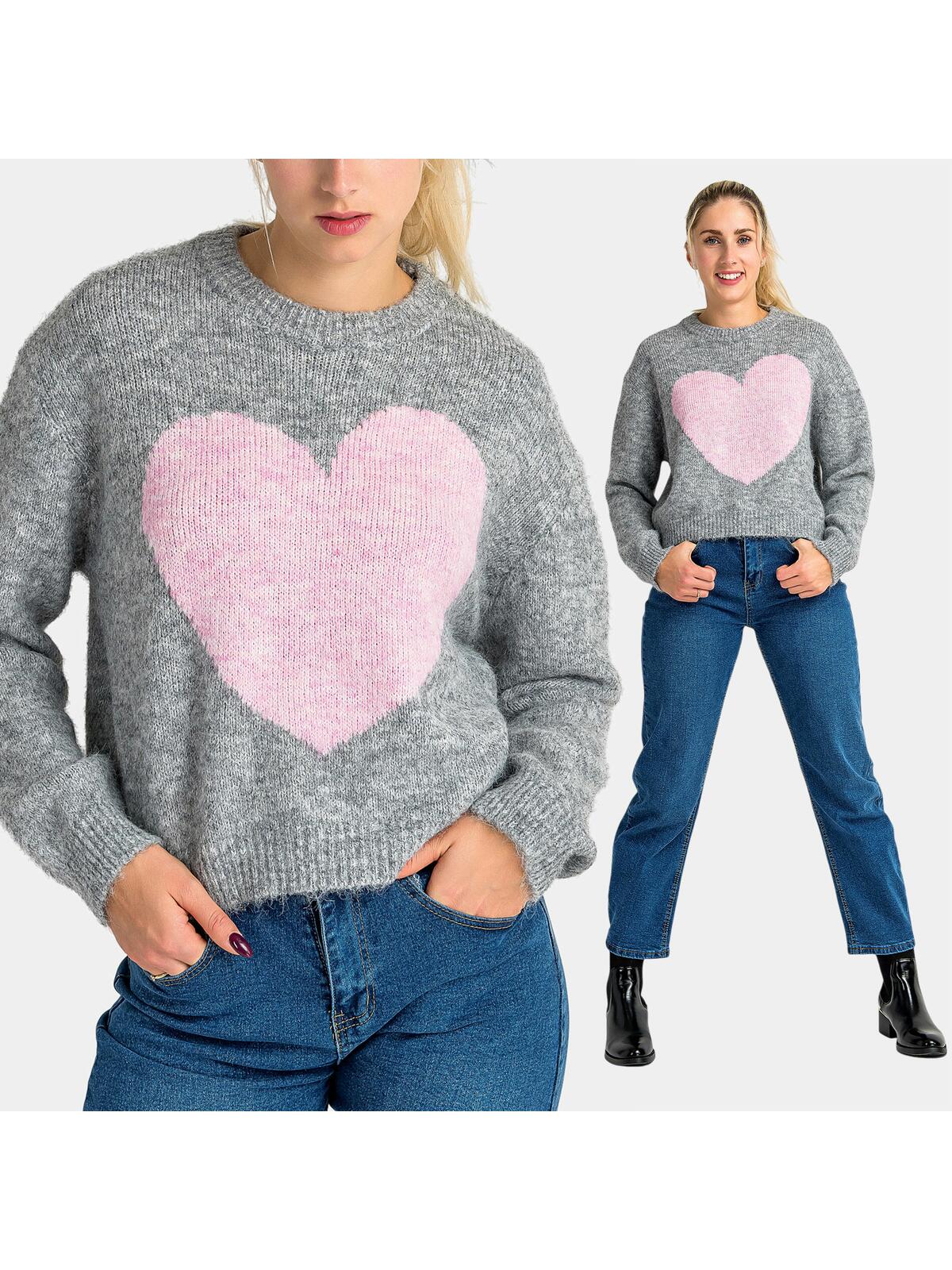 Sweter dzianinowy z domieszką wełny