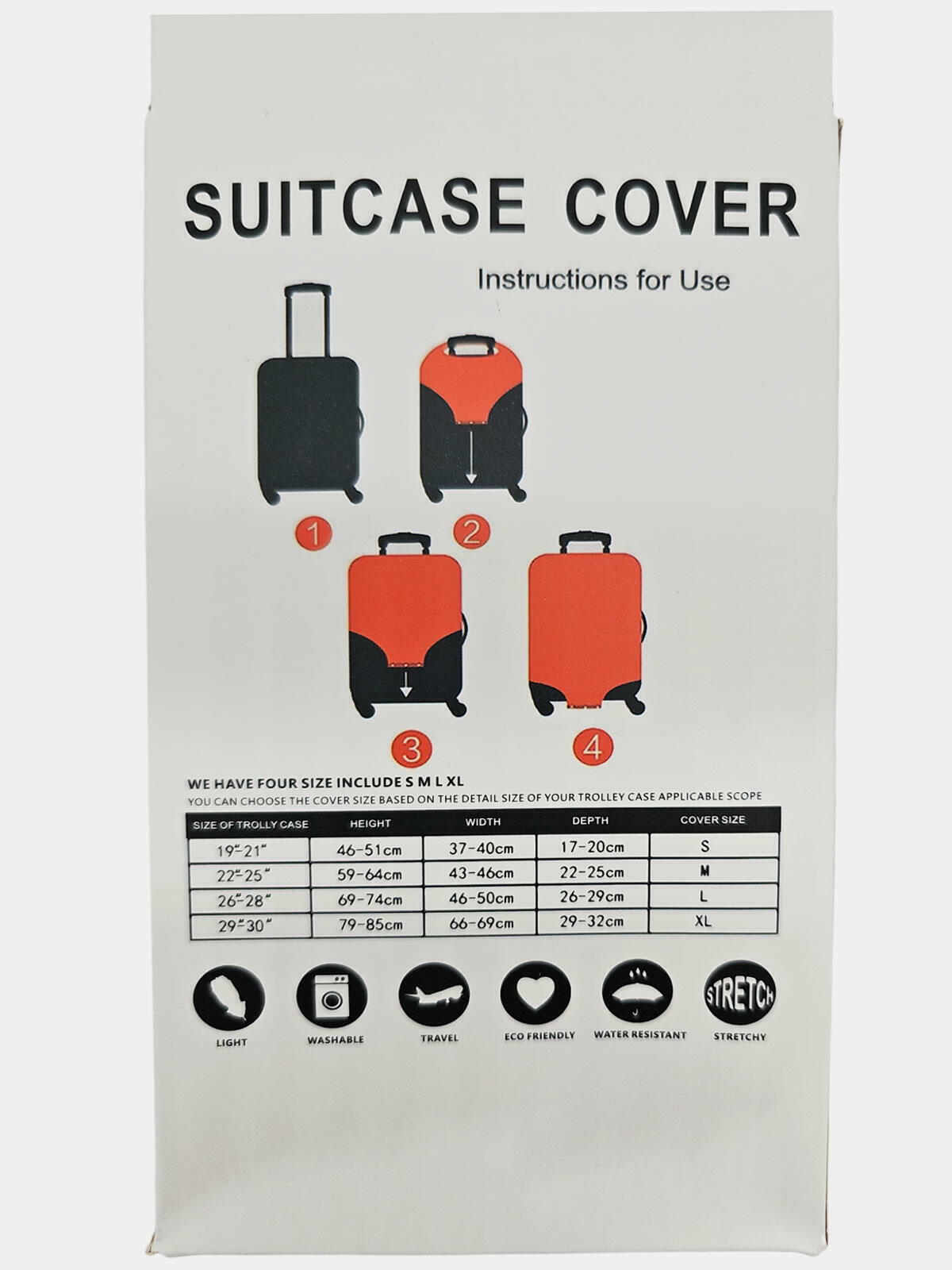 Pokrowiec na walizkę M szary