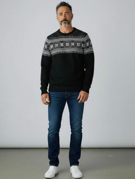 Sweter z zimowym wzorem