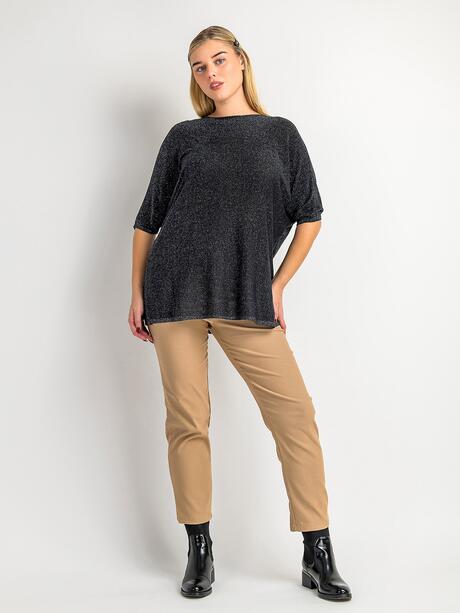 Bluzka oversize z bawełną