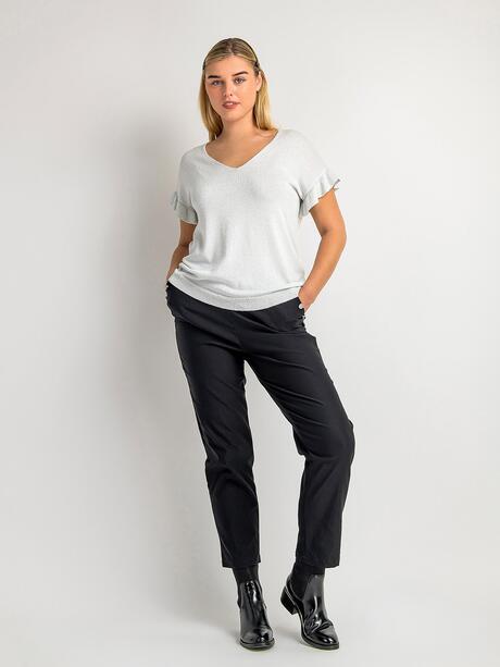 Bluzka oversize z bawełną