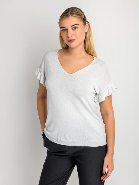 Bluzka oversize z bawełną