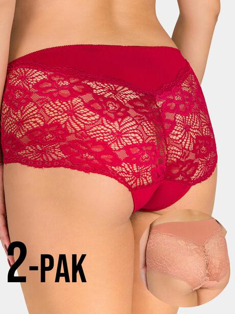 Majtki z koronką 2-pak L