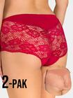 Majtki z koronką 2-pak L