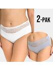 Majtki bawełniane z koronką 2-pak XL