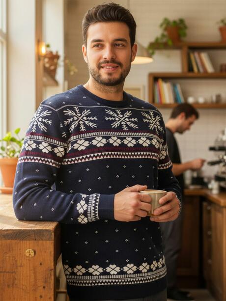 Sweter z motywem norweskim