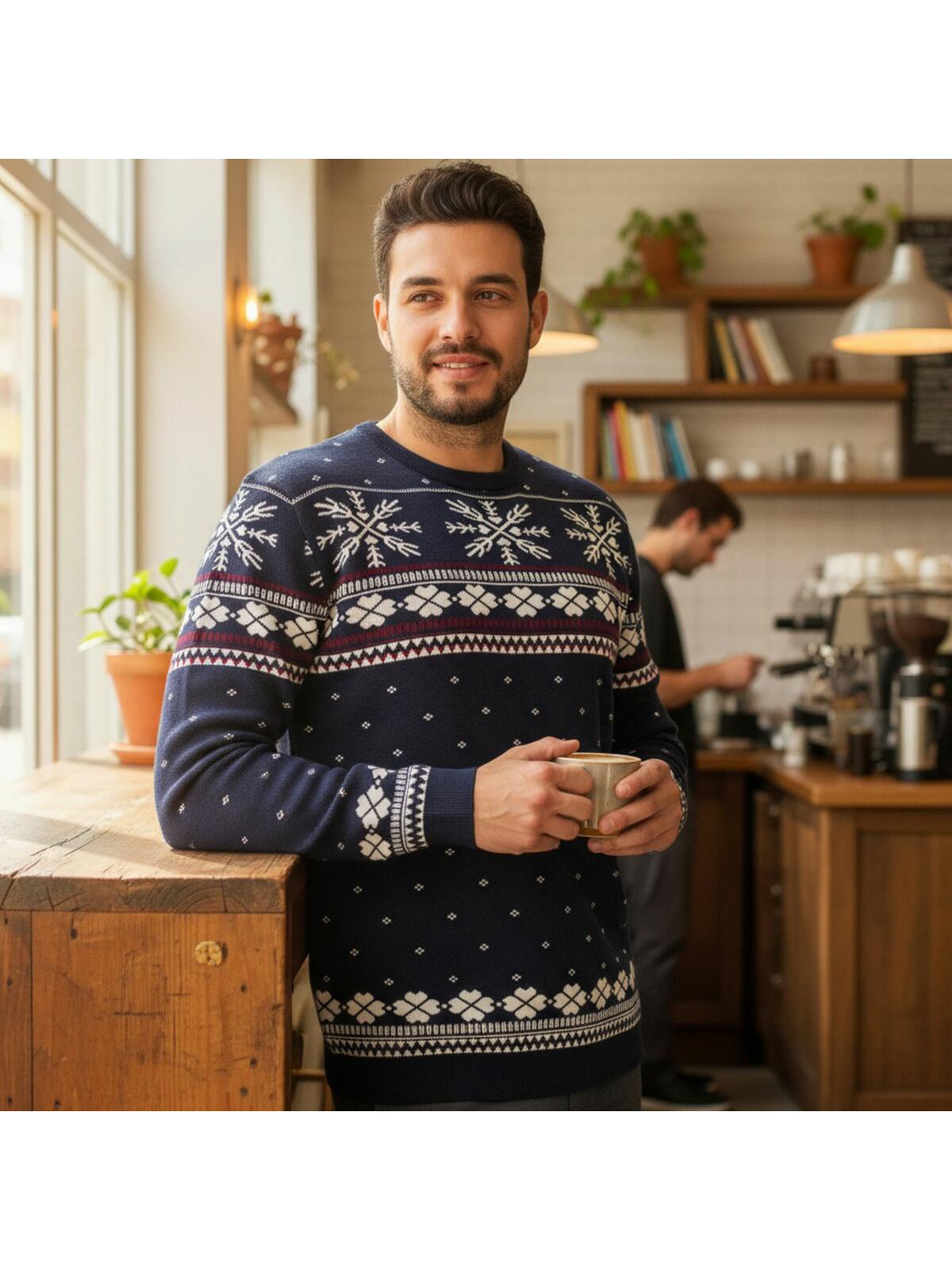 Sweter z motywem norweskim