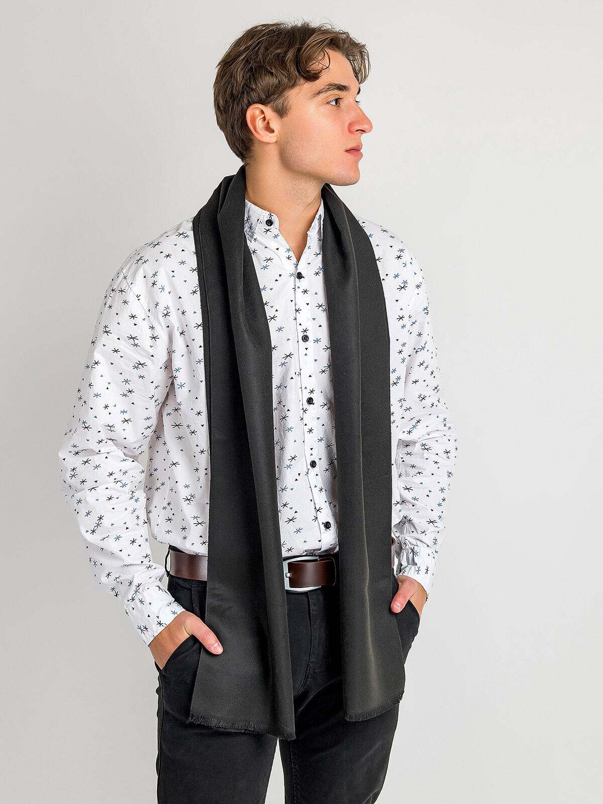 Szalik z domieszką wiskozy