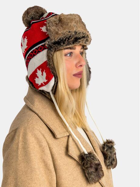 Wzorzysta czapka zimowa