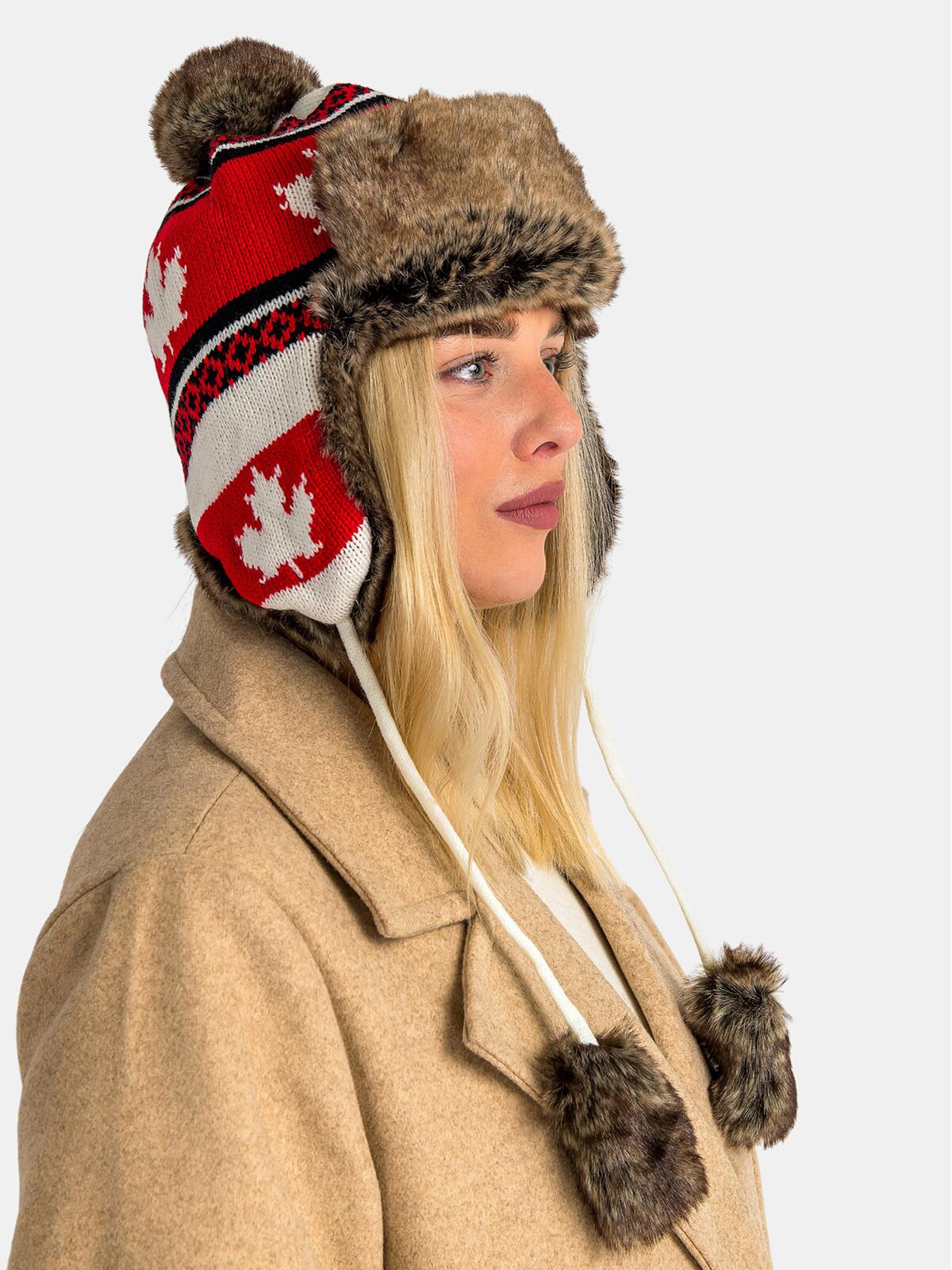 Wzorzysta czapka zimowa