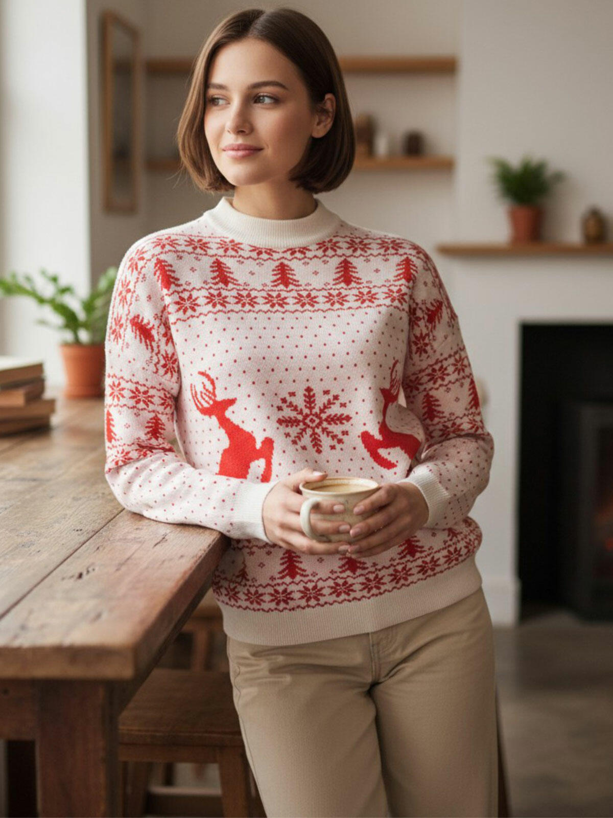 Sweter świąteczny z reniferami