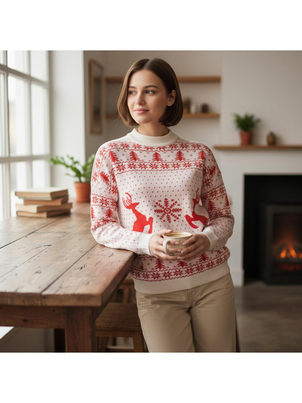 Sweter świąteczny z reniferami