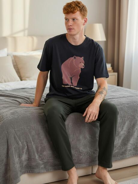 Piżama bawełniana z misiem