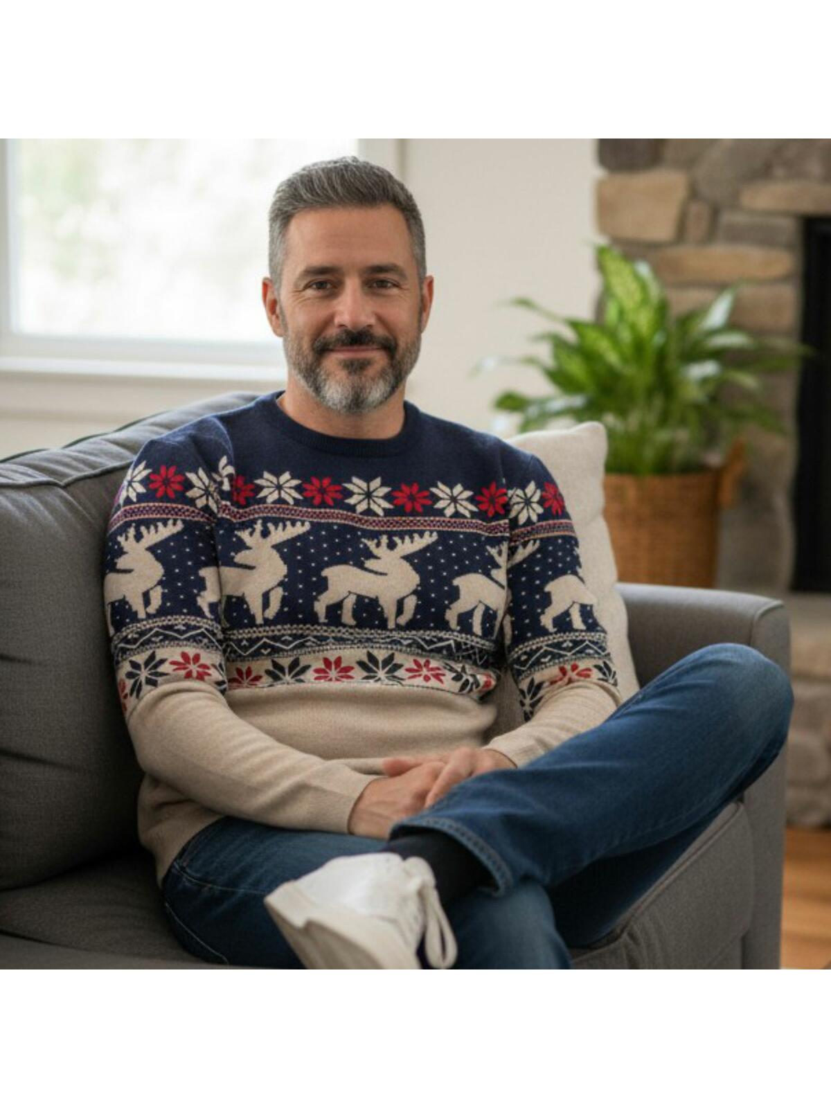 Sweter z norweskim wzorem
