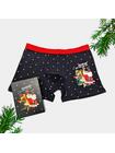 Świąteczne bokserki męskie w prezentowym pudełku