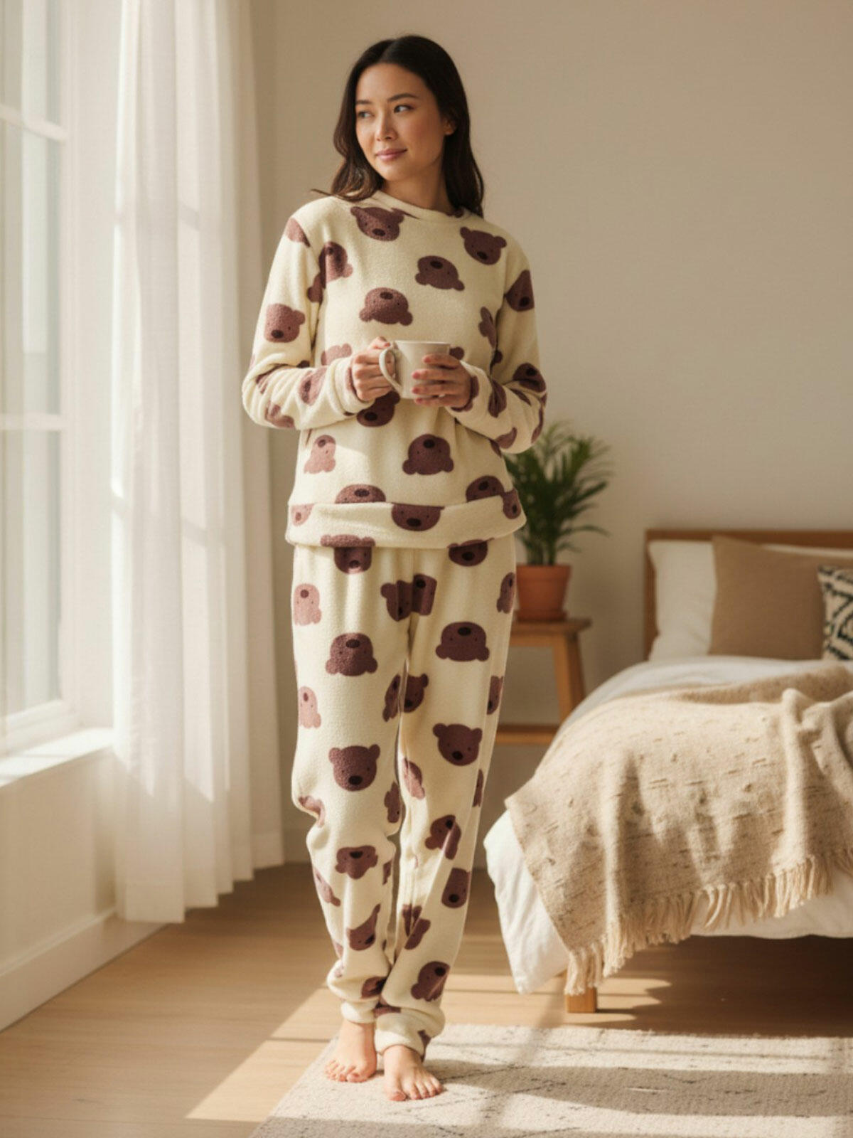 Polarowa piżama w misie