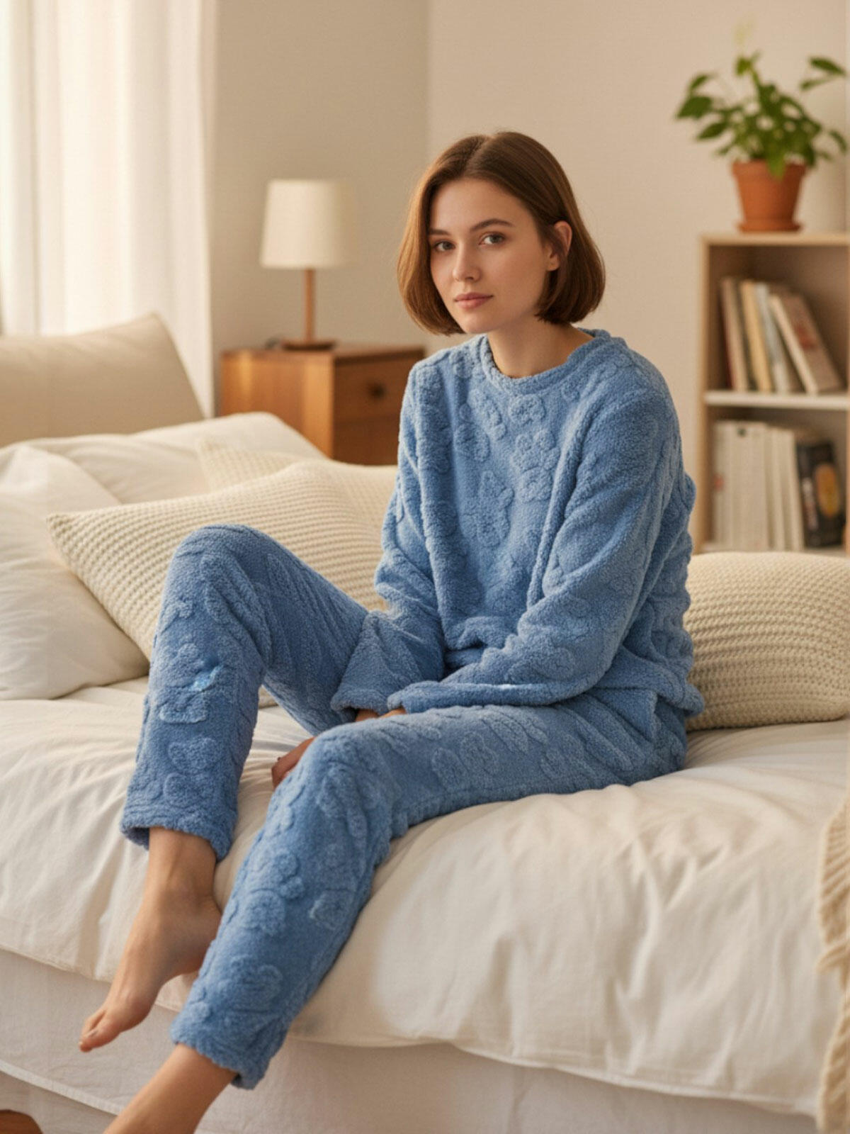 Ciepła piżama dwuczęściowa