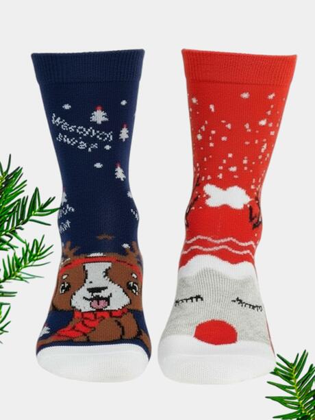 Skarpety dziecięce świąteczne 2-pak