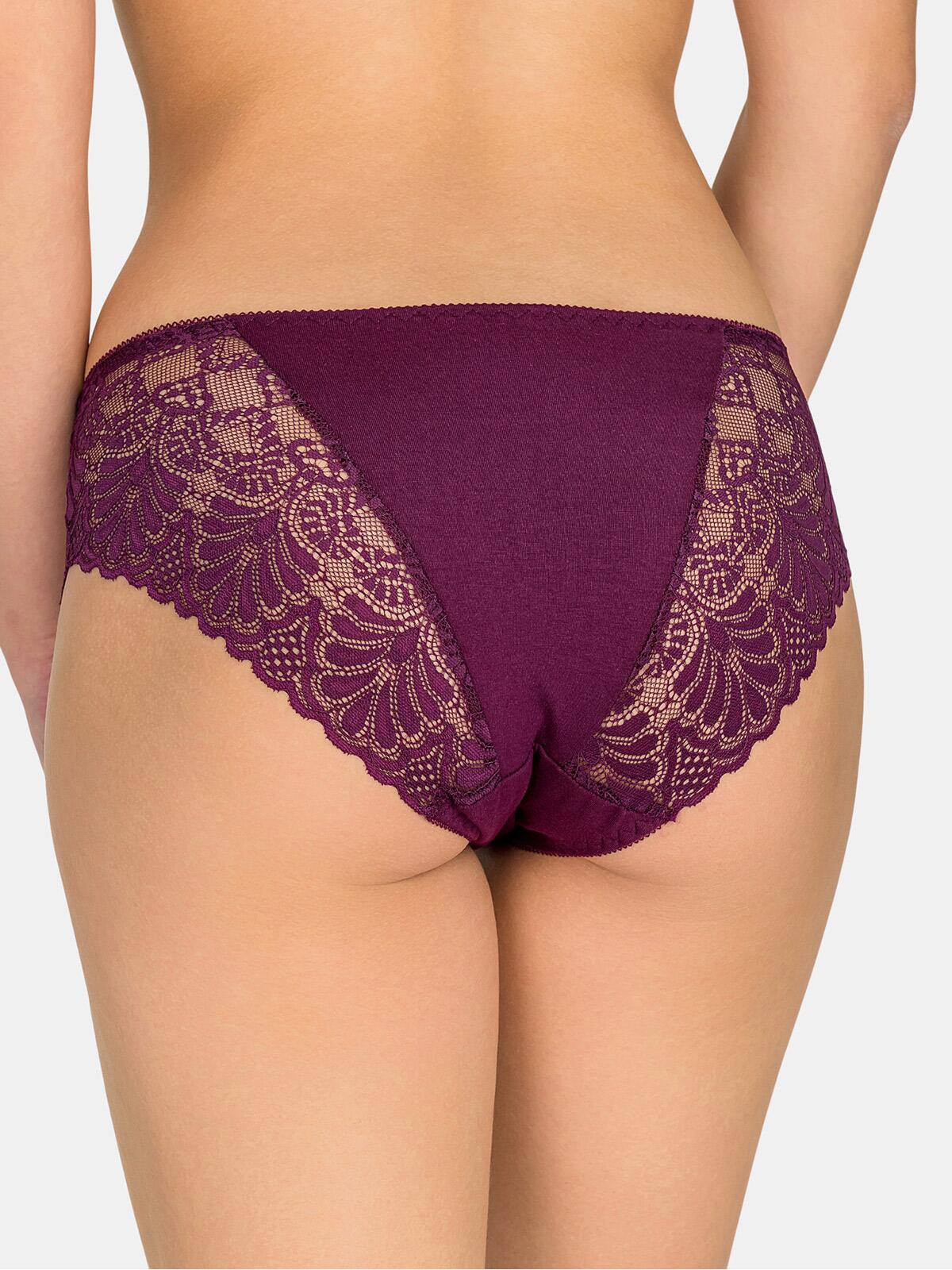 Majtki bawełniane z koronką 2-pak S