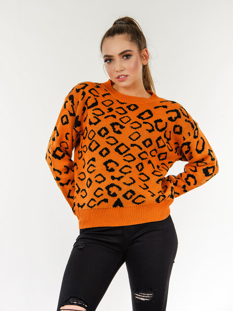 Sweter damski w panterkę