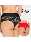 Majtki z koronką 2-pak L