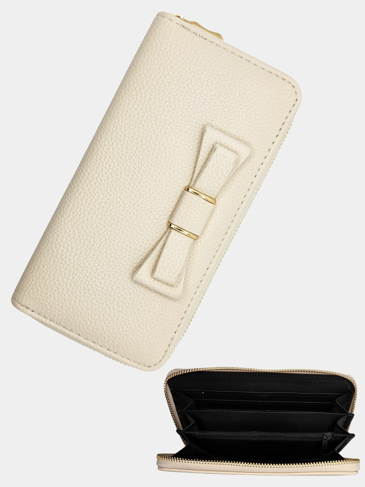 Duży portfel z imitacji skóry