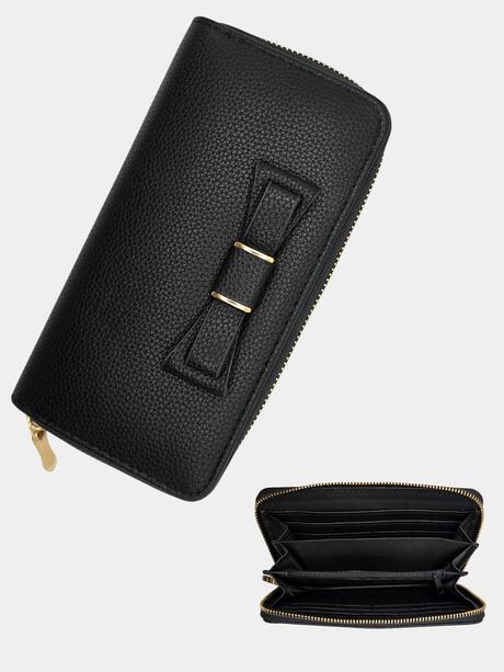 Duży portfel z imitacji skóry