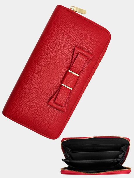 Duży portfel z imitacji skóry