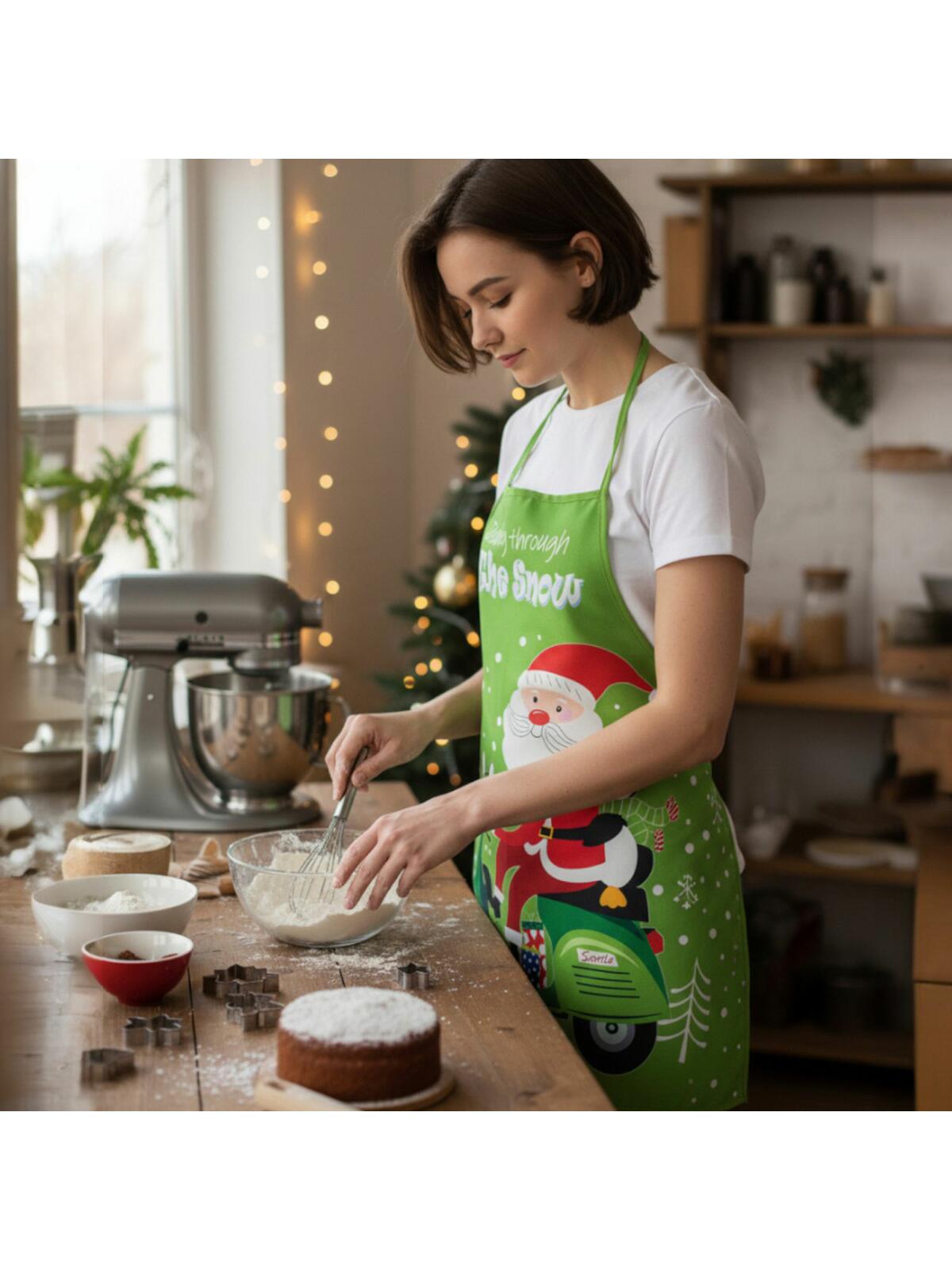 Fartuch świąteczny z mikołajem