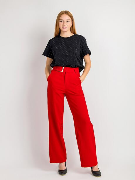 Bluzka bawełniana z cyrkoniami