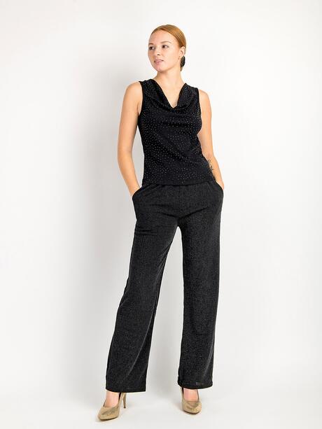 Bawełniana bluzka z kryształkami