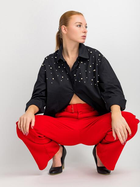 Bawełniana koszula z koralikami