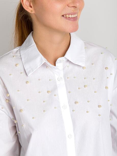 Bawełniana koszula z koralikami