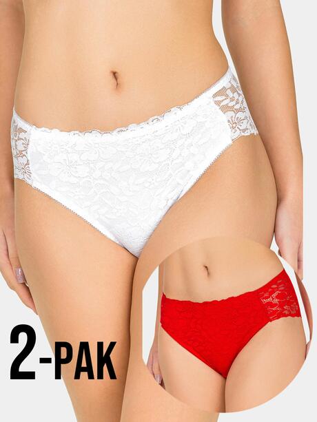 Majtki z koronkowym tyłem 2-pak M