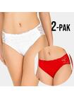 Majtki z koronkowym tyłem 2-pak XL