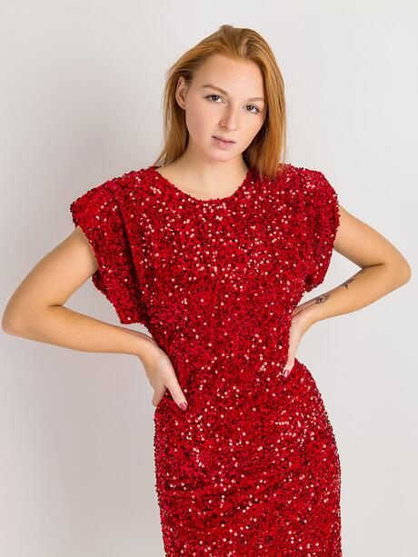 Sukienka cekinowa midi