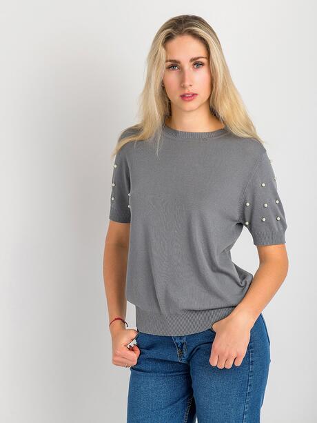 Sweter z ozdobnymi rękawami