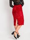 Welurowa spódnica z cekinami