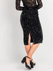 Welurowa spódnica z cekinami