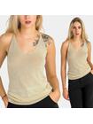 Błyszczący top z bawełną