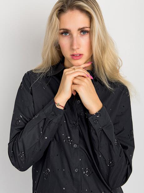 Koszula bawełniana z cekinami